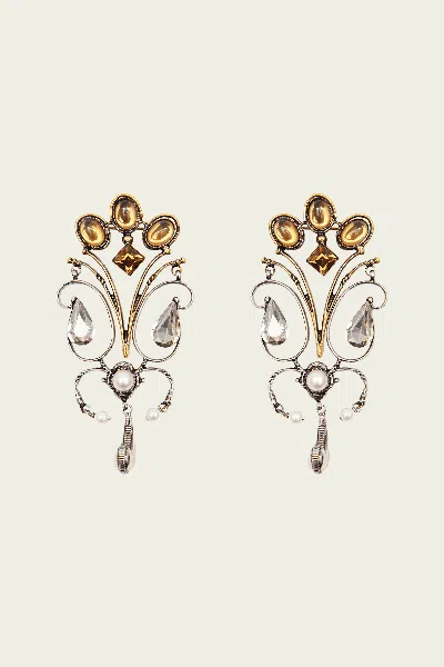 Etro Art Nouveau Earring In Antique Gold