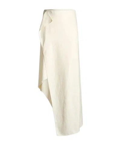 Etro Asymmetric Paisley Jacquard Skirt In White