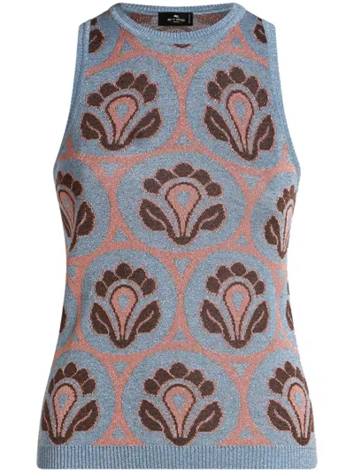 ETRO AUREA-JACQUARD KNITTED TOP