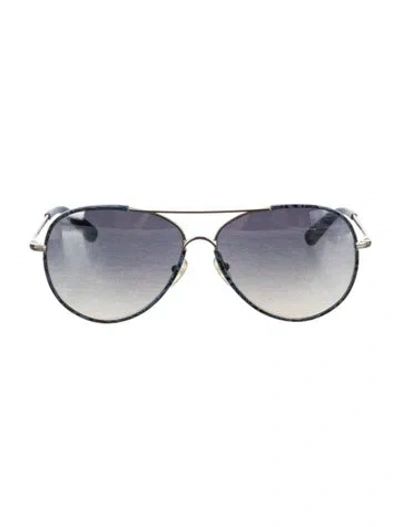 Pre-owned Etro Aviator Gradient Sunglasses In Blue