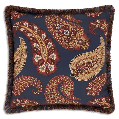 Etro Azuki Paisley Print Cushion In Blue