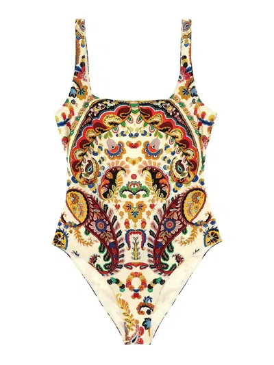 Etro Paisley One-piece Swimsuit In Multi