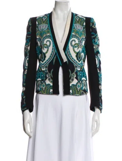 Pre-owned Etro Baby Cashmere Paisley Print Evening Jacket In Black