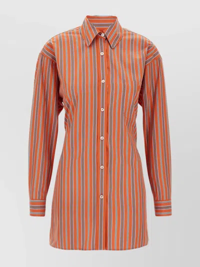 ETRO BACK TIE COLLARED SHIRT WITH CUFFED SLEEVES