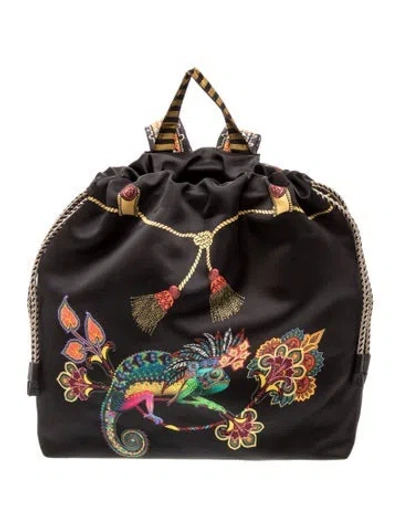 Pre-owned Etro Backpack In Black