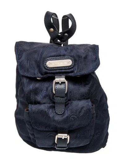 Pre-owned Etro Backpack In Blue