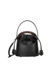 Etro Versatile Lambskin Bucket Bag In Black