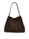 Etro Brown Suede Calfskin Shoulder Bag  In Brown