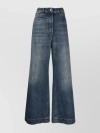 Etro Baggy High Waist Wide Leg Denim Trousers In Blue