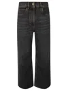 Etro Light Grey Wide Leg Jeans In Multi