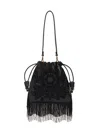 Etro Small Kalispera Beaded Fringe Leather Shoulder Bag