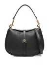 Etro Large Crossbody Bag In Tumbled Leather In Black