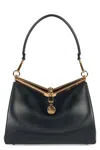 Etro Womens Black Vela Medium Leather Shoulder Bag In Blue