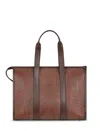 Etro Paisley Pattern Top Handle Bauletto Bag In Brown