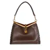 Etro Medium Vela Leather Shoulder Bag In Brown