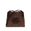 Etro Xs Libra Shopping Leather Bag In Brown/red