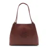 Etro Chestnut Brown Leather Bag With Braided Handle And Clasp In Brown