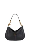 Etro Leather Textured Shoulder Bag In Black