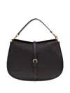 Etro Buckle-fastening Extra-large Leather Shoulder Bag In Brown