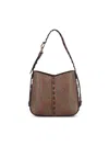 Etro Vulcano Medium Canvas Shoulder Bag In Multicolor
