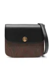 Etro Essential Canvas And Leather Small Bag In Red