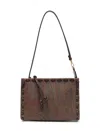 Etro Detachable Strap Rectangular Clutch Bag In Vino