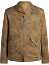 Etro Balmacaan Overshirt In Brown