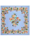 Etro Bandana Bouquet-jacquard Scarf In Blue
