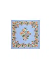 Etro Bandana Bouquet-jacquard Scarf In Blue