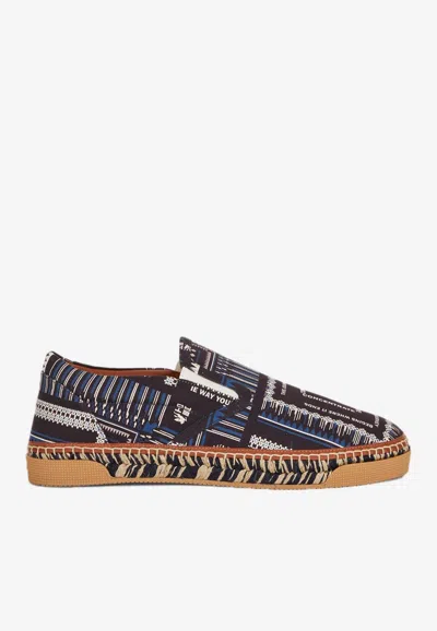 Etro Bandana-print Espadrilles In Navy