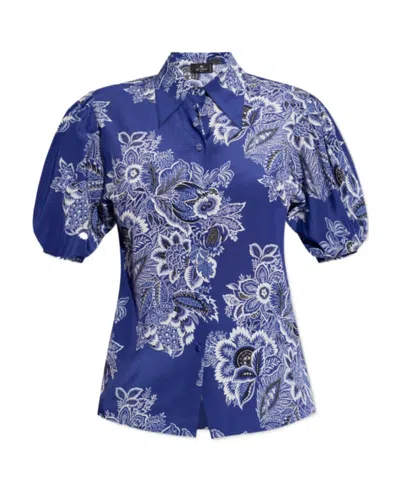 Etro Bandana Print Short-sleeved Shirt In Multi
