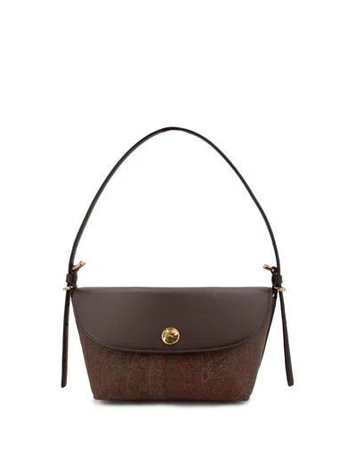 Etro Barchetta Brown Cotton Blend Bag