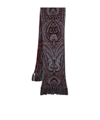 ETRO ETRO BAROCCO JACQUARD FRINGED SCARF