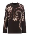 Etro Lavinia Paisley Wool Crew-neck Sweater In Black