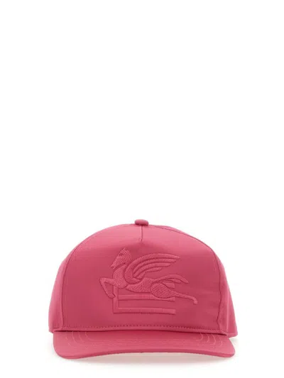 Etro Baseball Hat With Logo In Nude & Neutrals