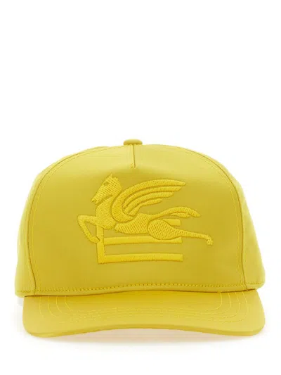Etro Baseball Hat With Logo In Yellow