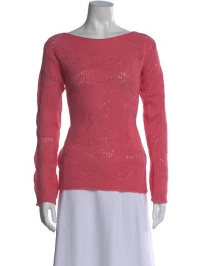 Pre-owned Etro Bateau Neckline Sweater In Pink