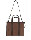 Etro Bauletto Handbag With Paisley Pattern And Leather Lining In Brown