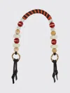 Etro Beaded Handle Gold Rings Leather Straps In Multi