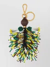 Etro Beaded Keychain With Gold Hardware Attachment