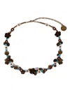 Etro Beaded Rose Necklace In Multi