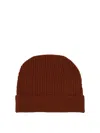 Etro Beanie Hat With Logo In Brown