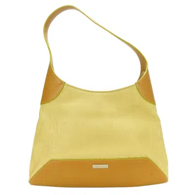 Pre-owned Etro Beige Brown Yellow Nylon Leather Shoulder Bag ()