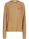 Etro Cable-knit Cashmere Sweater In Brown