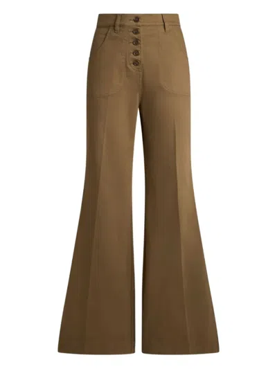 Etro Beige Flared Jeans In Neutral