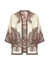 Etro Woman Jacket Pastel Yellow Size Onesize Polyester In White