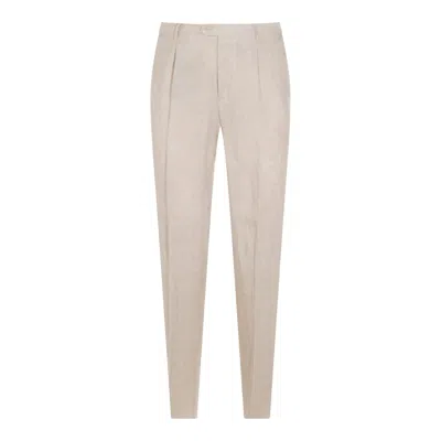 Etro Beige Linen Pants In Neutral