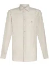 Etro Pegaso-embroidered Mélange-effect Shirt