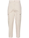 Etro Straight-leg Poplin Trousers In Neutrals