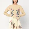 Etro Beige Wool Sweater With Embroidery In Nude